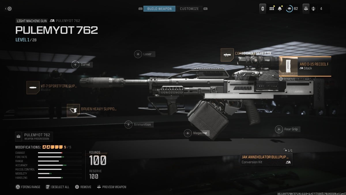 An image of the Pulemyot 762 in Warzone season one