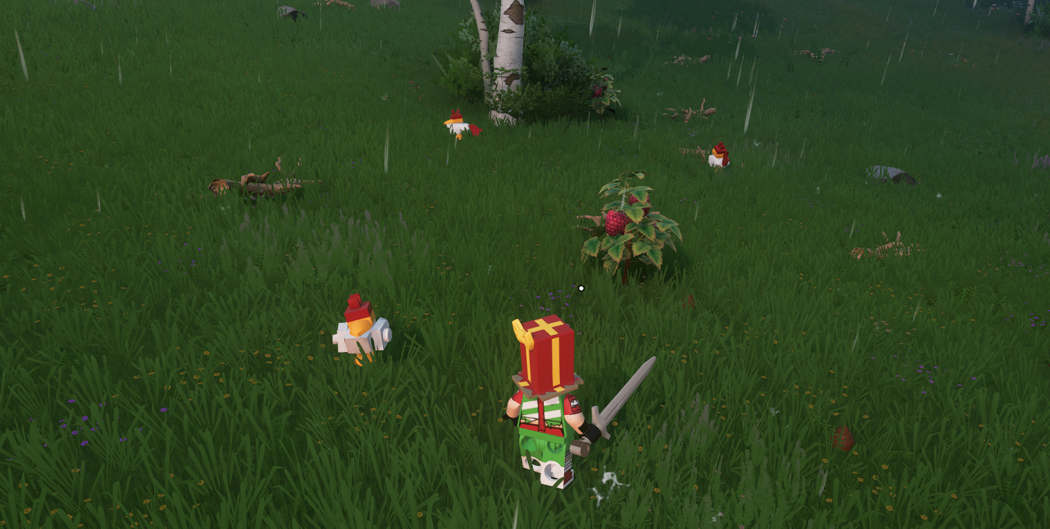 Chickens in LEGO Fortnite.