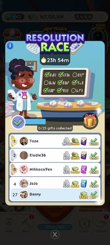 Resolution Race leaderboard rewards