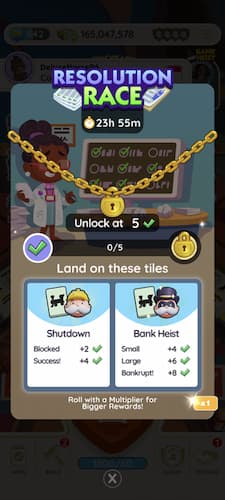 Resolution Race tokens from Bank Heist and Shutdown