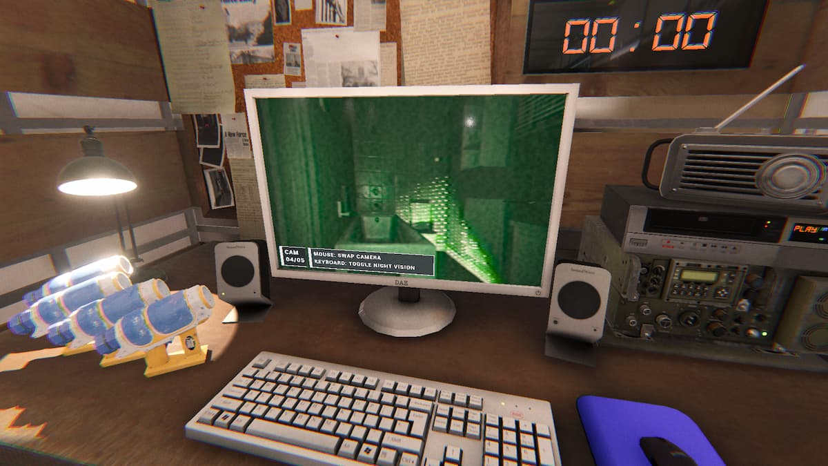 Looking at a Ghost Orb on the truck camera in Phasmophobia.