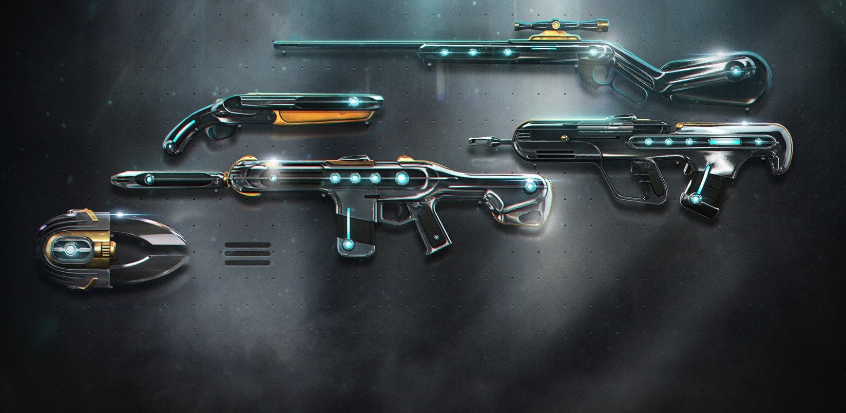 Chromedek VALORANT skin bundle showing all weapon skins