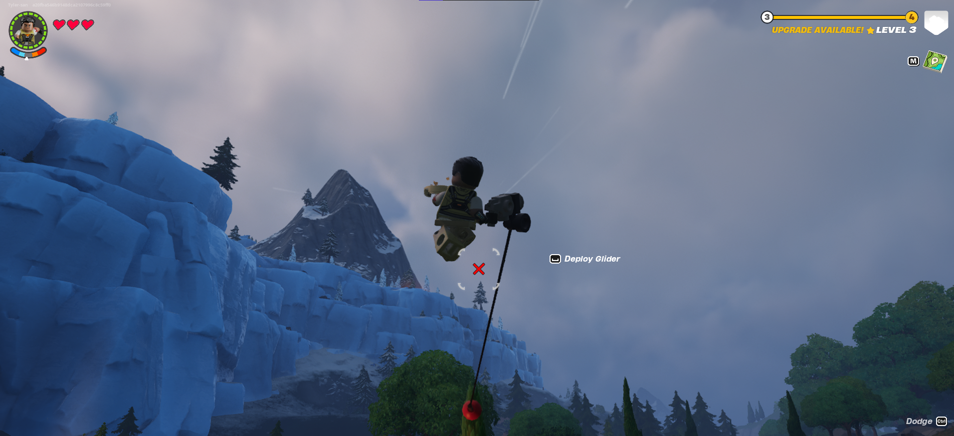 The Grappler in action in LEGO Fortnite.