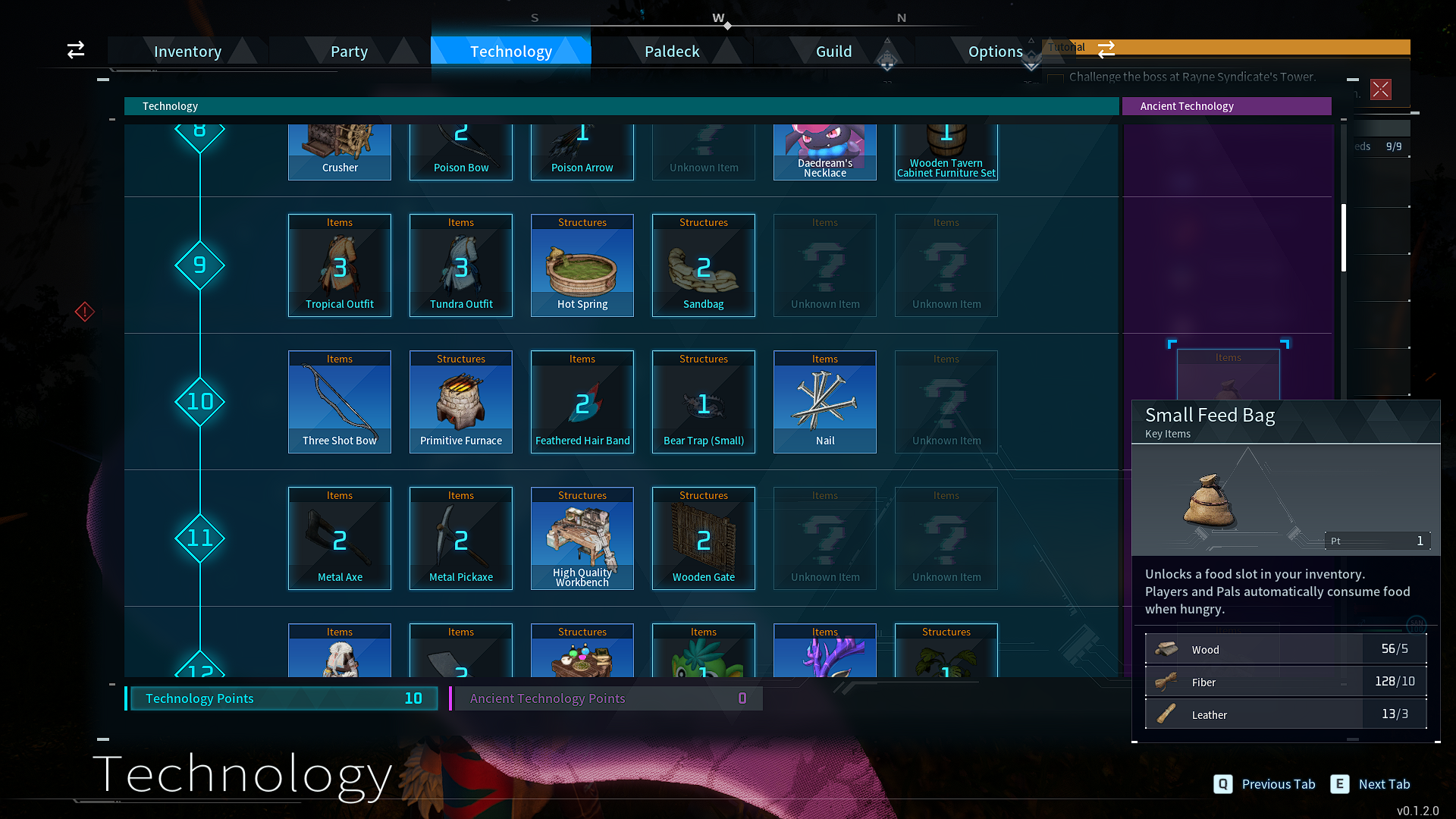 Small Feed Bag recipe in Palworld