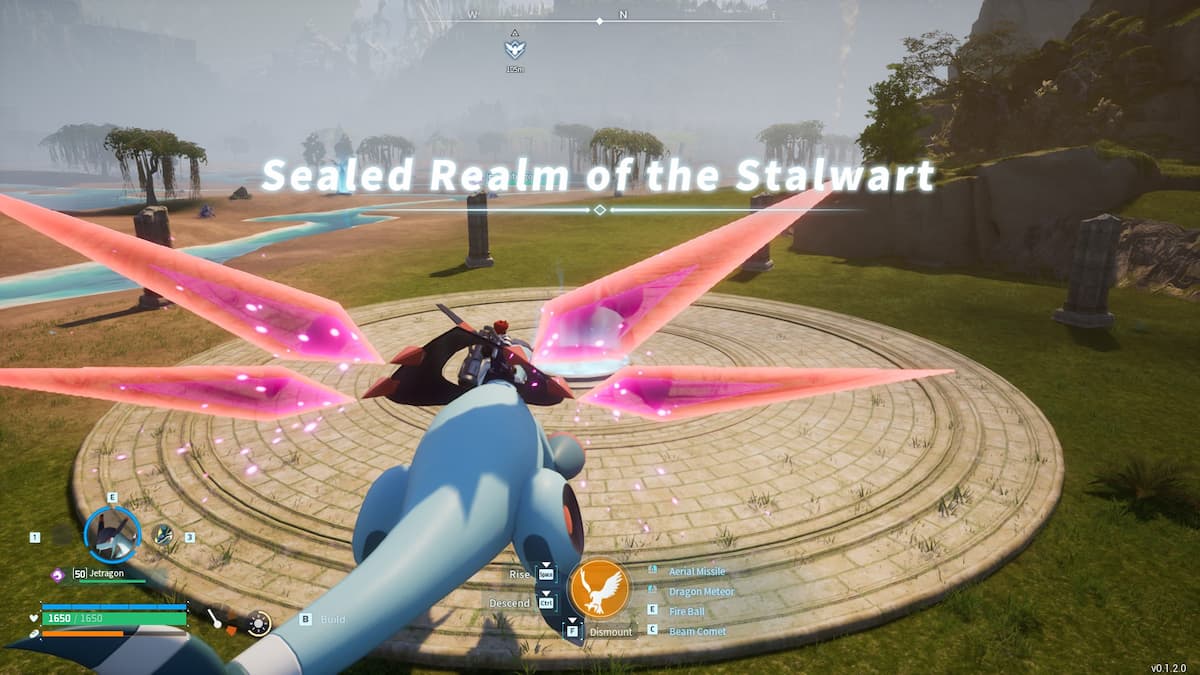 Image showing the location of Sealed Realm of the Stalwart in Palworld