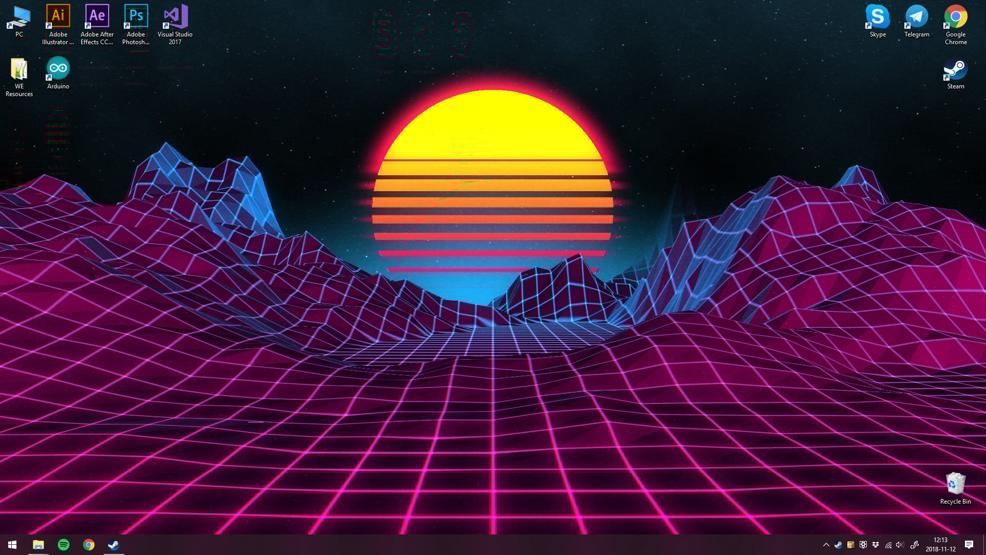 A designed wallpaper in Wallpaper Engine