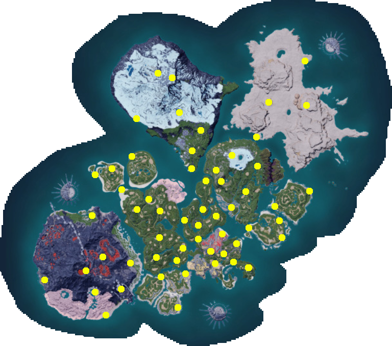 All Tower Locations Map Palworld