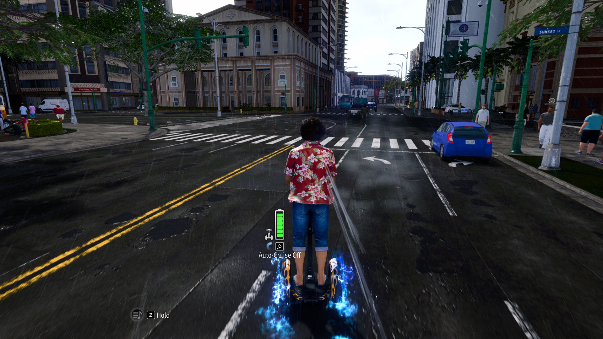 Ichiban riding the Street Surfer in Like a Dragon: Infinite Wealth