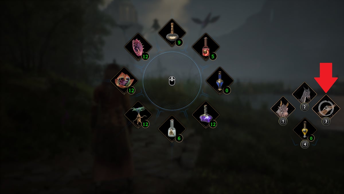 The mount broom option marked in Hogwarts Legacy.