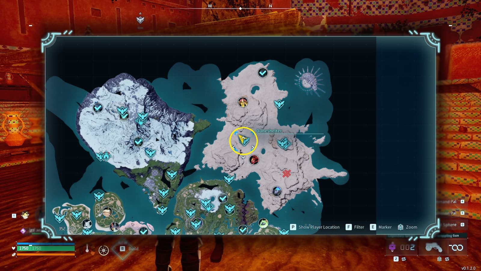 Image showing Duneshelter location in Palworld