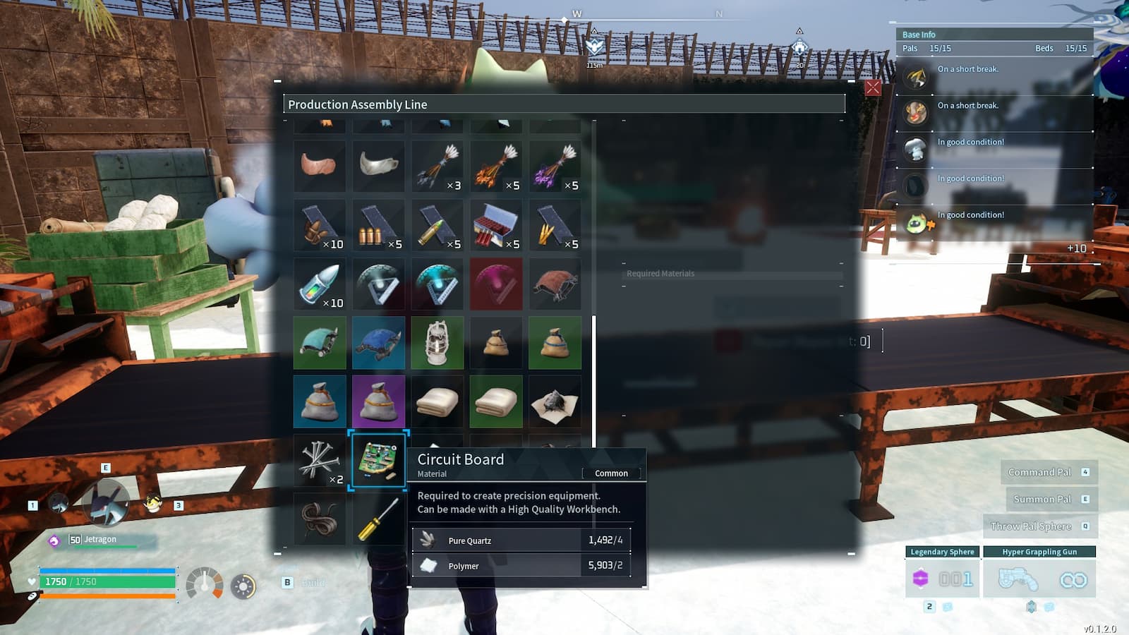 Image showing Circuit crafting option in Palworld