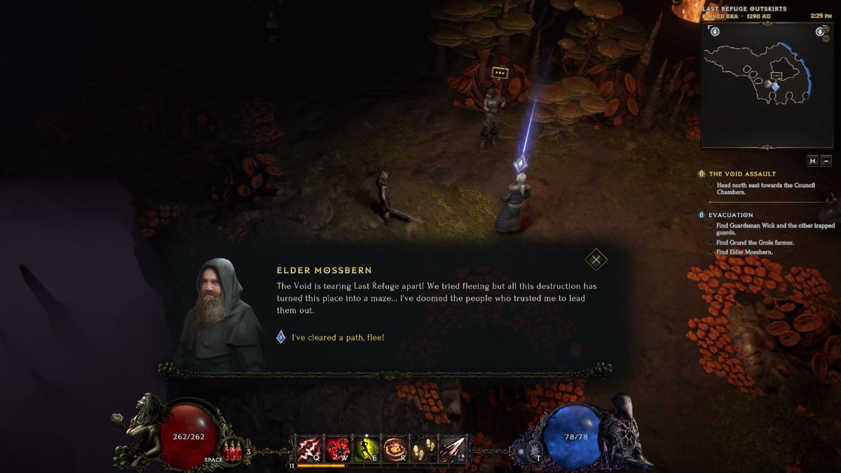 Elder Mossbern talking