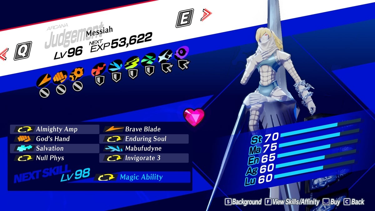 An image of Messiah in the Persona 3 Reload Compendium.