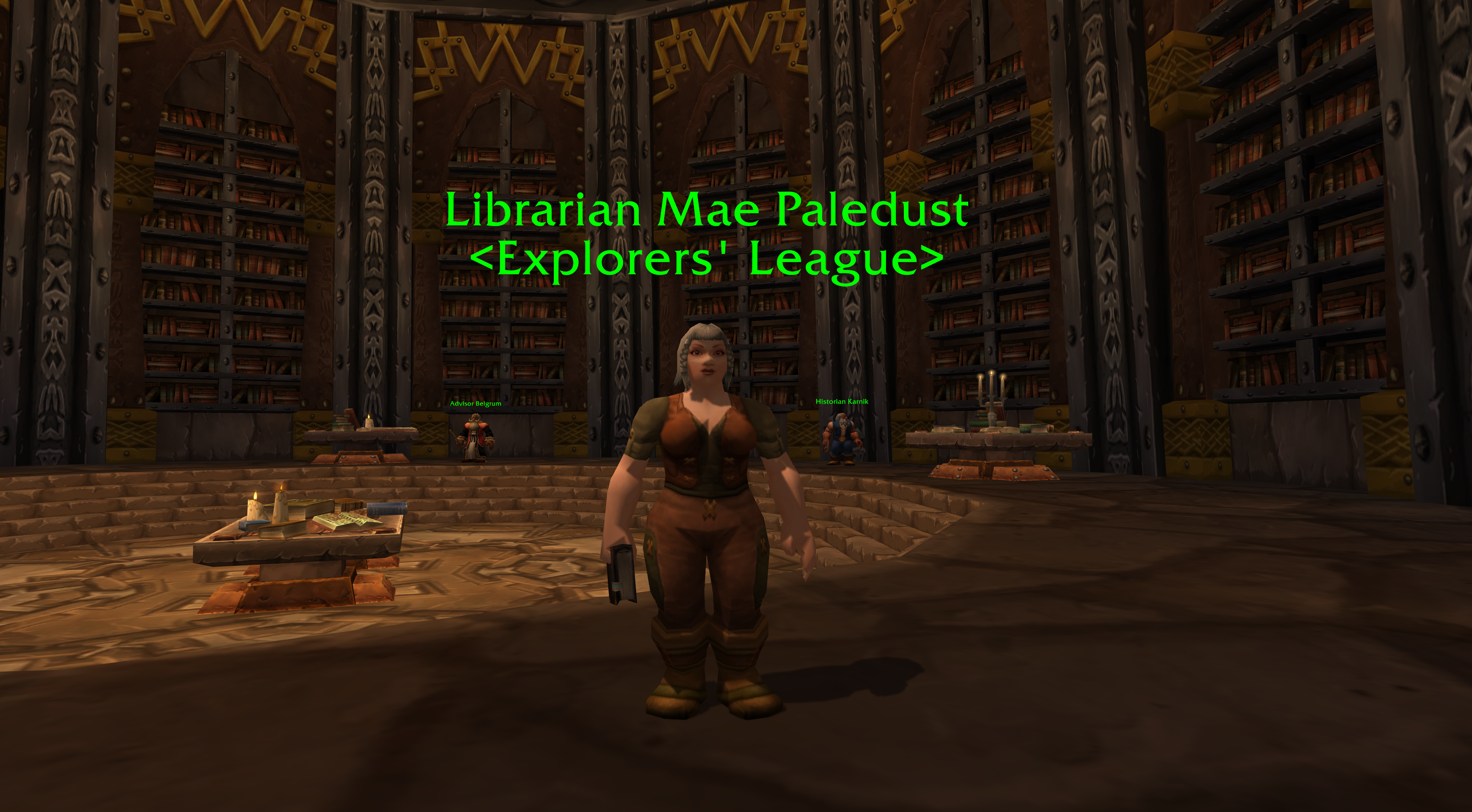 Mae Paledust in the Hall of Explorers, WoW