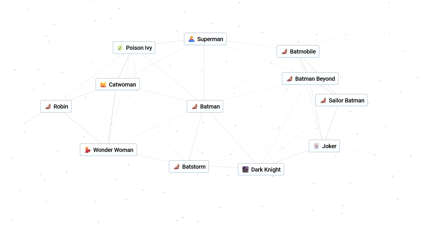 The Batman web in Infinite Craft