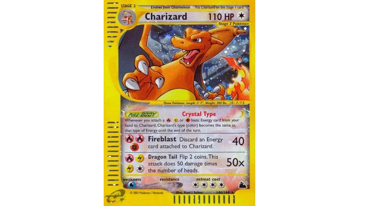 Skyridge Charizard Pokémon card.
