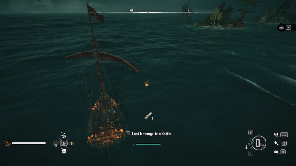 Small golden glow in the sea of Skull and Bones