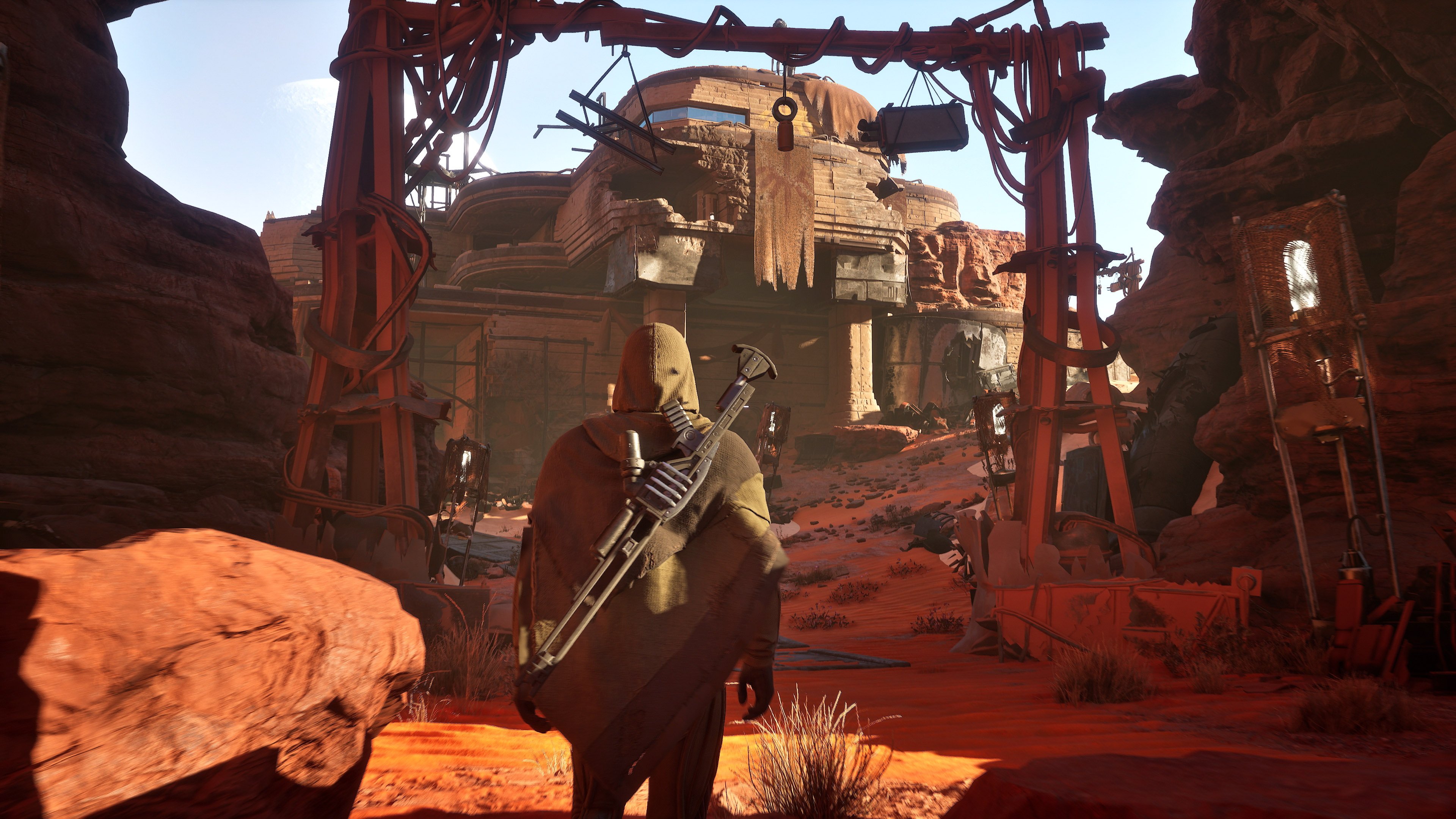 Dune Awakening player screenshot of a character standing in the third person view