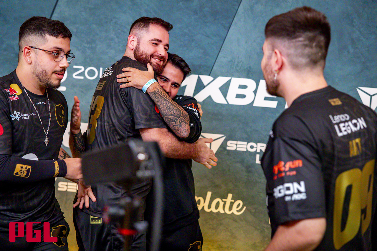 FURIA celebrates a win at the PGL Copenhagen Major