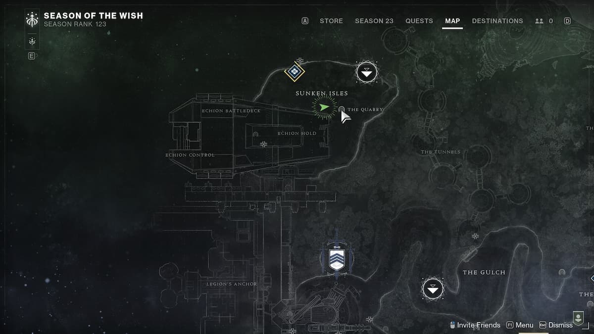 Map of the EDZ in Destiny 2