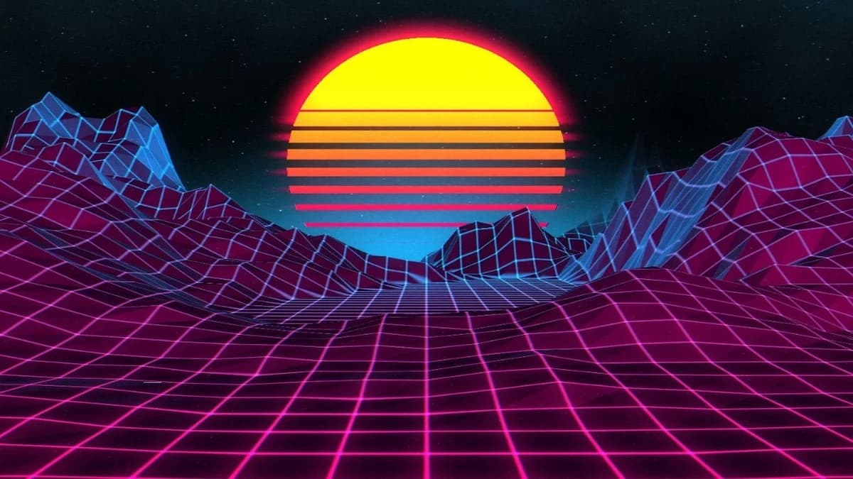 Vaporwave background from Wallpaper Engine.