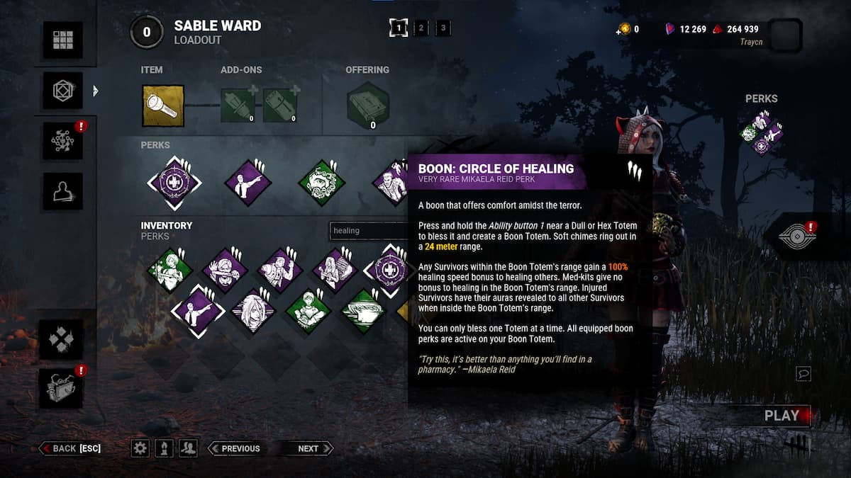 Boon Circle of Healing in Dead by Daylight