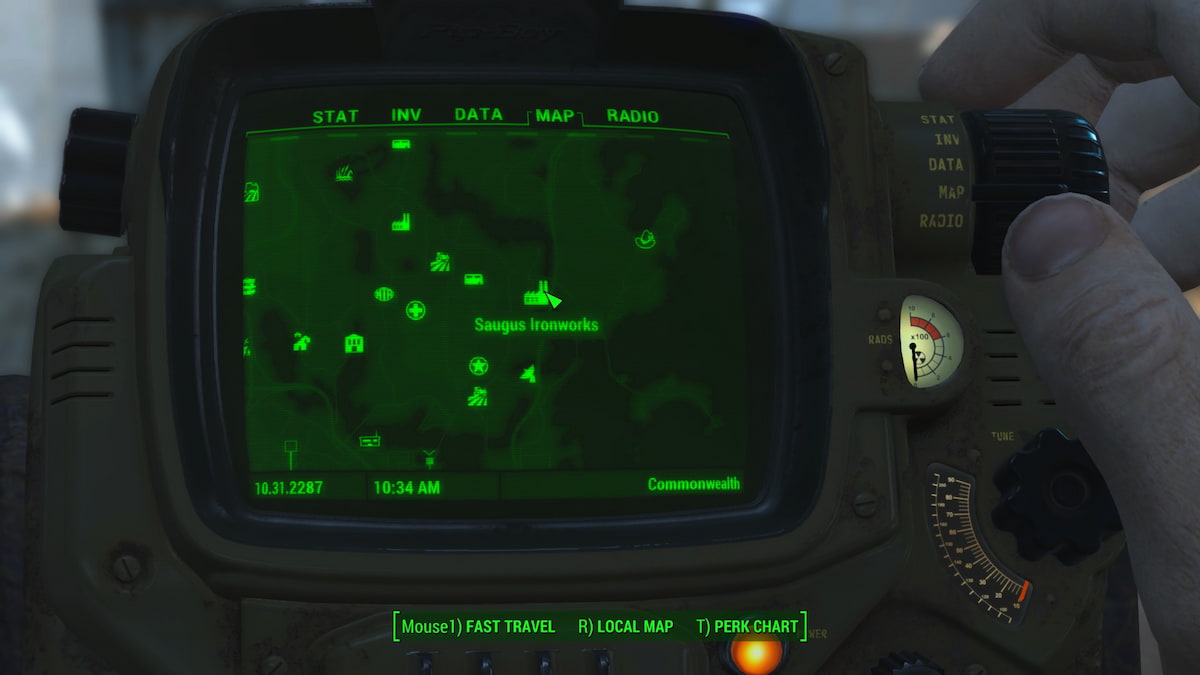 Saugus Ironworks location in Fallout 4.