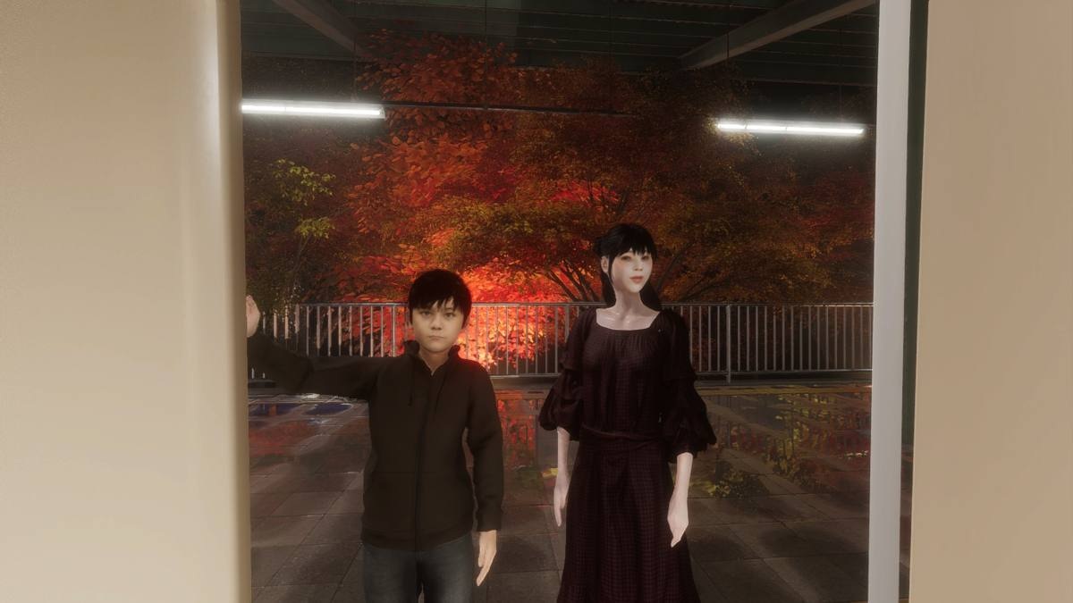 The siblings waving goodbye outside of the train in Shinkansen 0