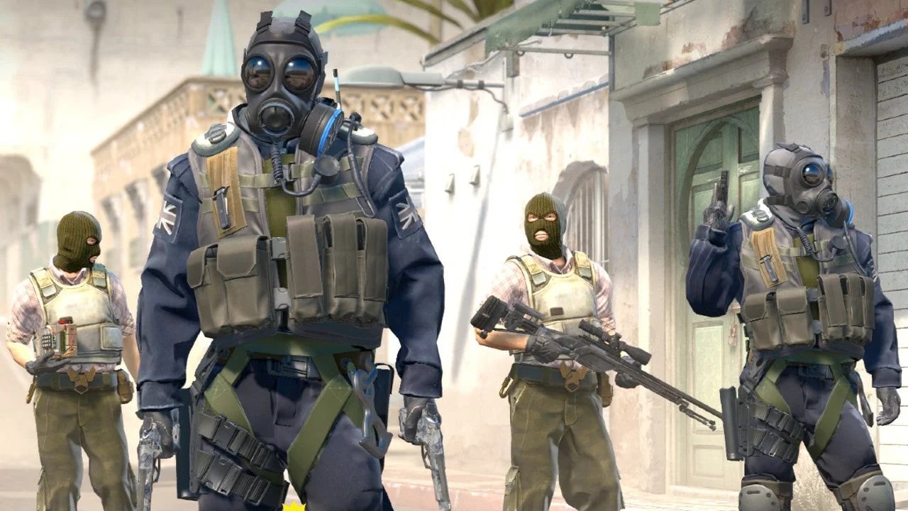 Terrorists and counter-terrorists holding weapons in Counter-Strike 2