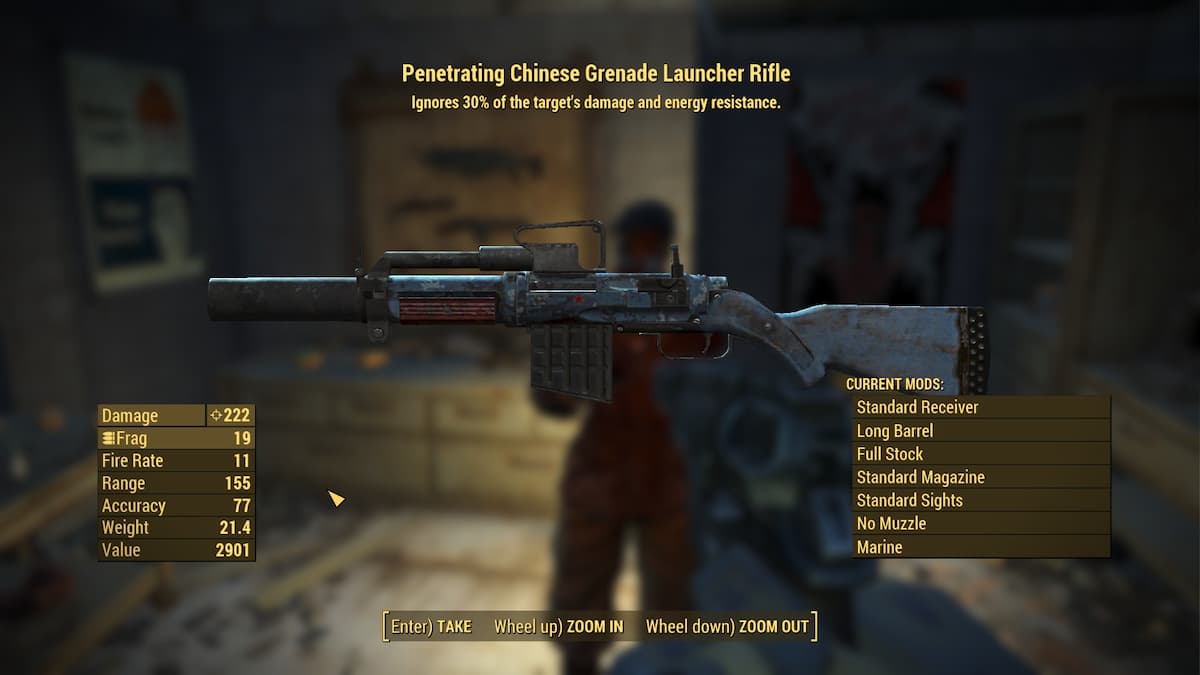Penetratin Grenade Launcher Rifle in Fallout 4