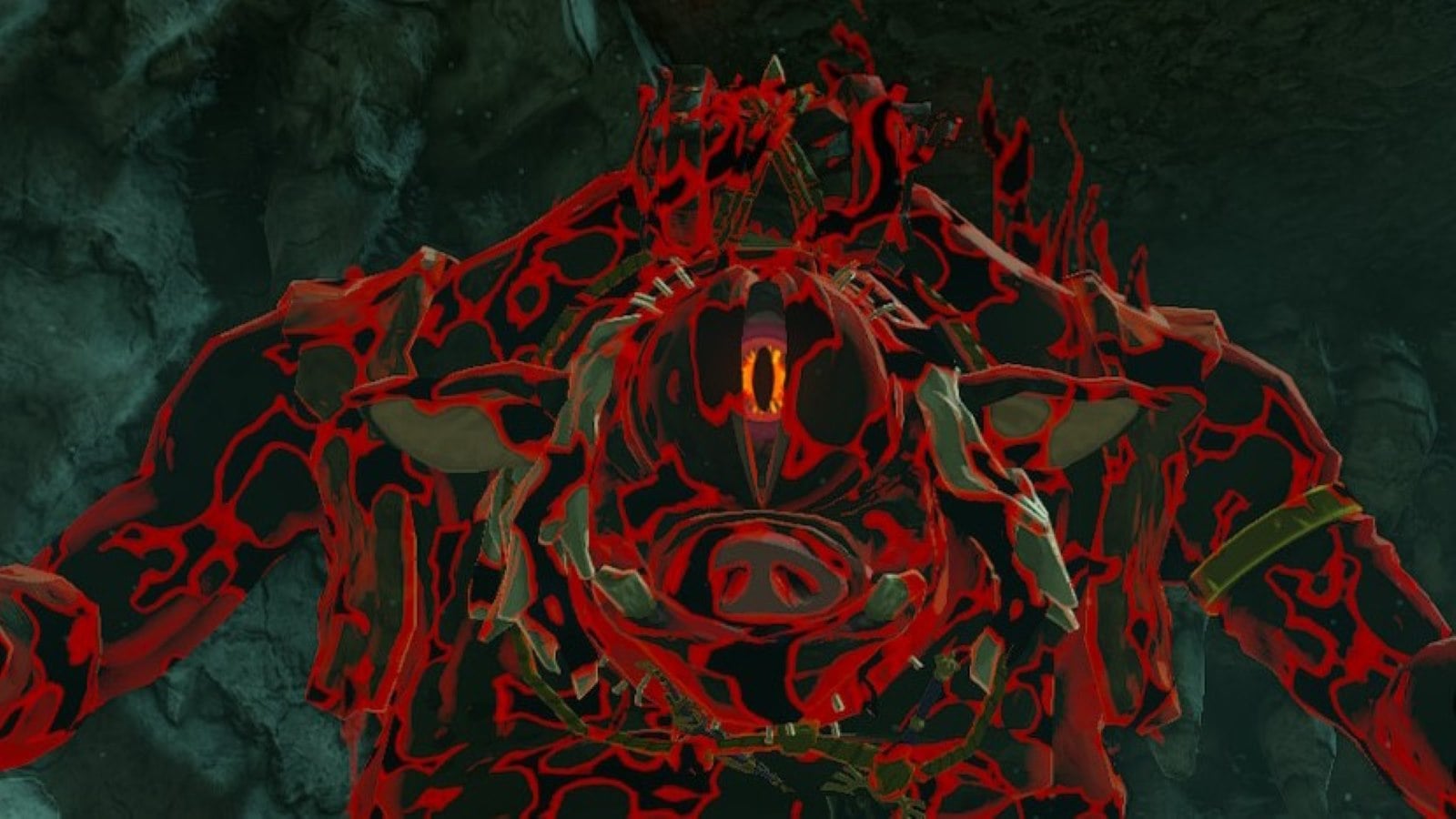 A Depths Black Hinox from The Legend of Zelda: Tears of the Kingdom.