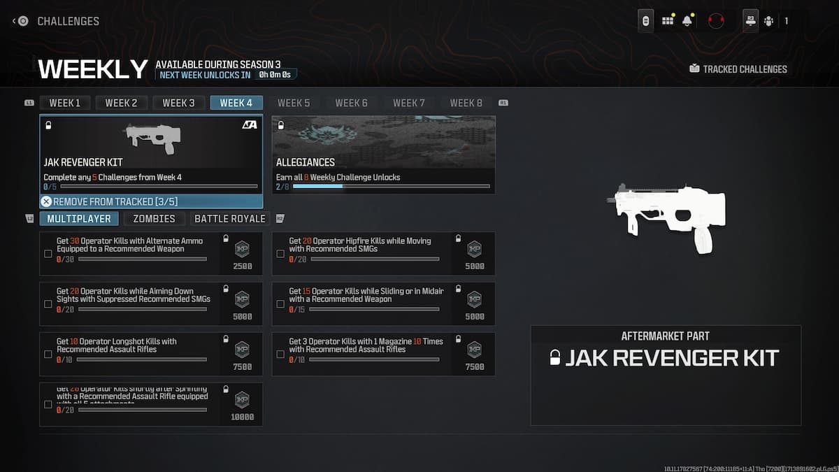 JAK Revenger Kit challenges in MW3