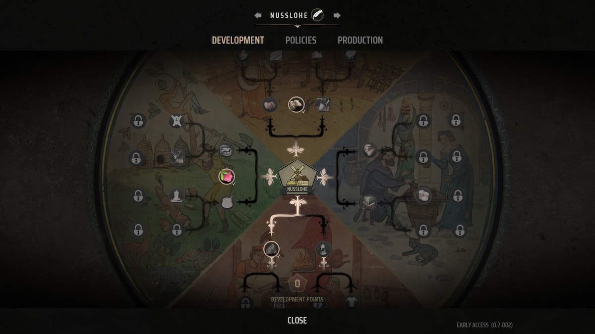 Manor Lords development tree