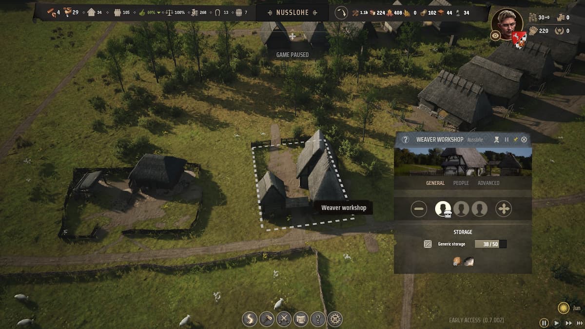 Weaver workshop in Manor Lords