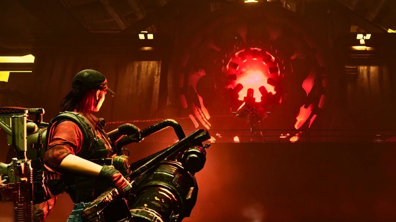 player wielding large weapon in Once Human