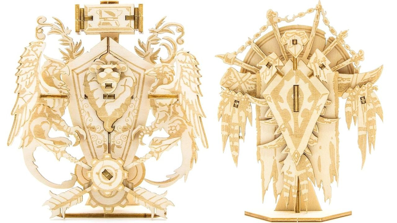 wooden models for faction and horde in wow