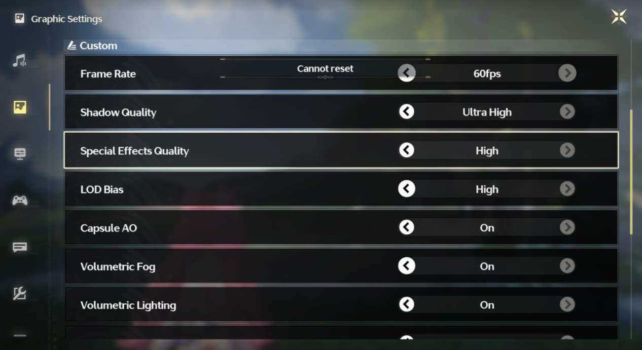LOD Bias in Wuthering Waves settings menu