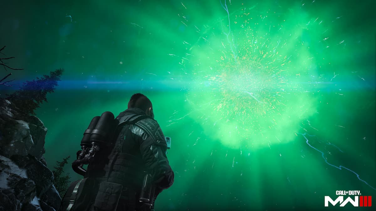 DNA Bomb blowing up in the sky in MW3