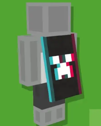 The TikTok cape in Minecraft.