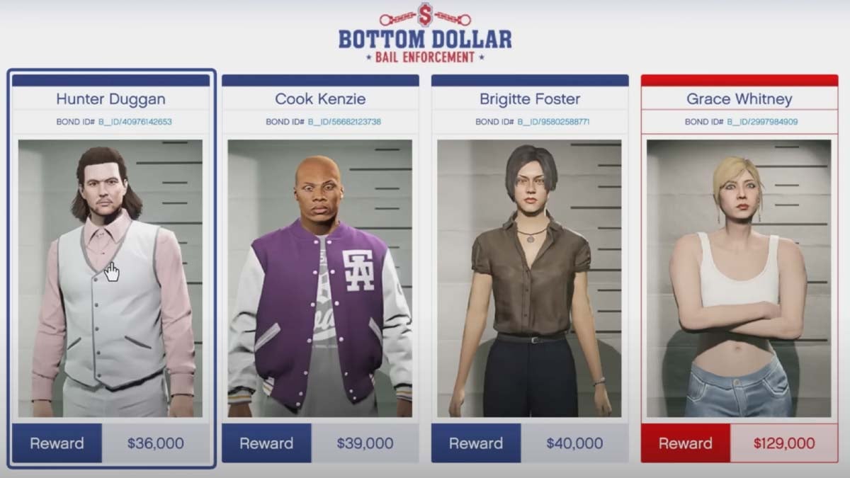 Standard Bottom Dollar bounties GTA Online