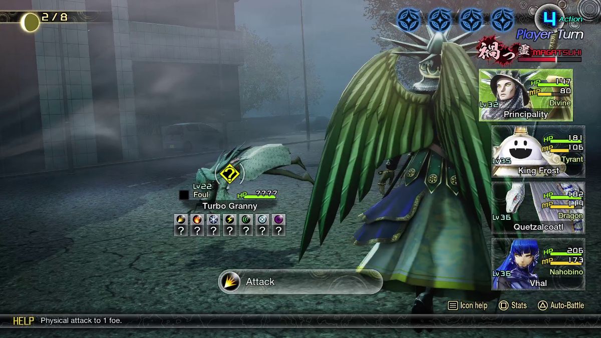 fighting Turbo Granny in SMT V