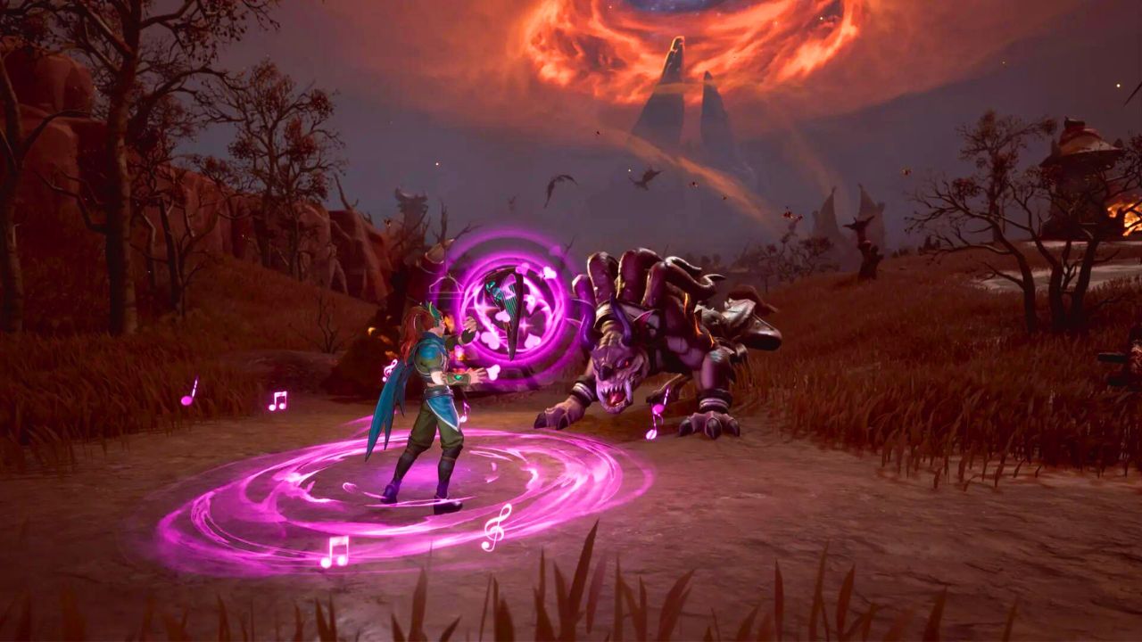 dps bard against a monster in tarisland