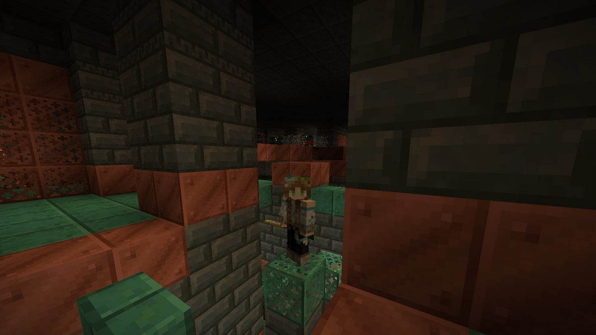 Standing in a Trial Chamber in Minecraft.
