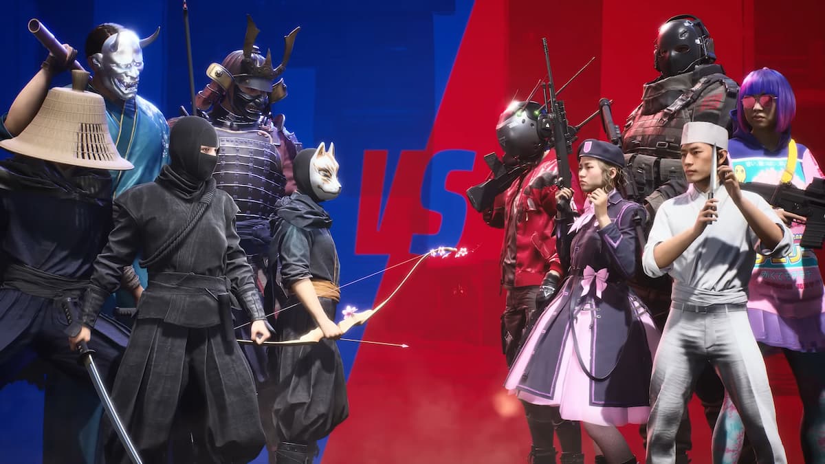 Two teams facing off each other in THE FINALS Terminal Attack game mode