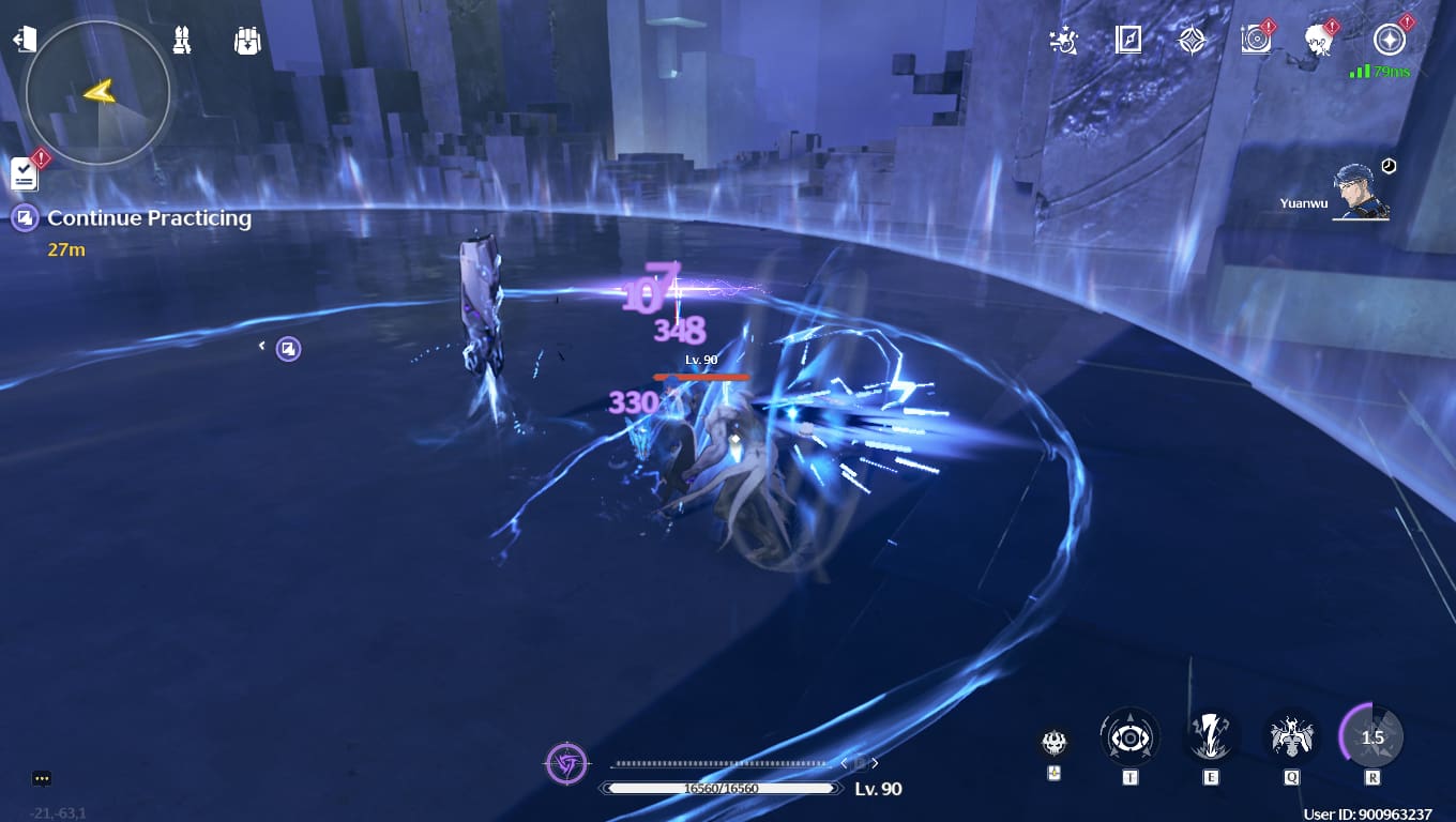 Yuanwu fighting his foes in Wuthering Waves.