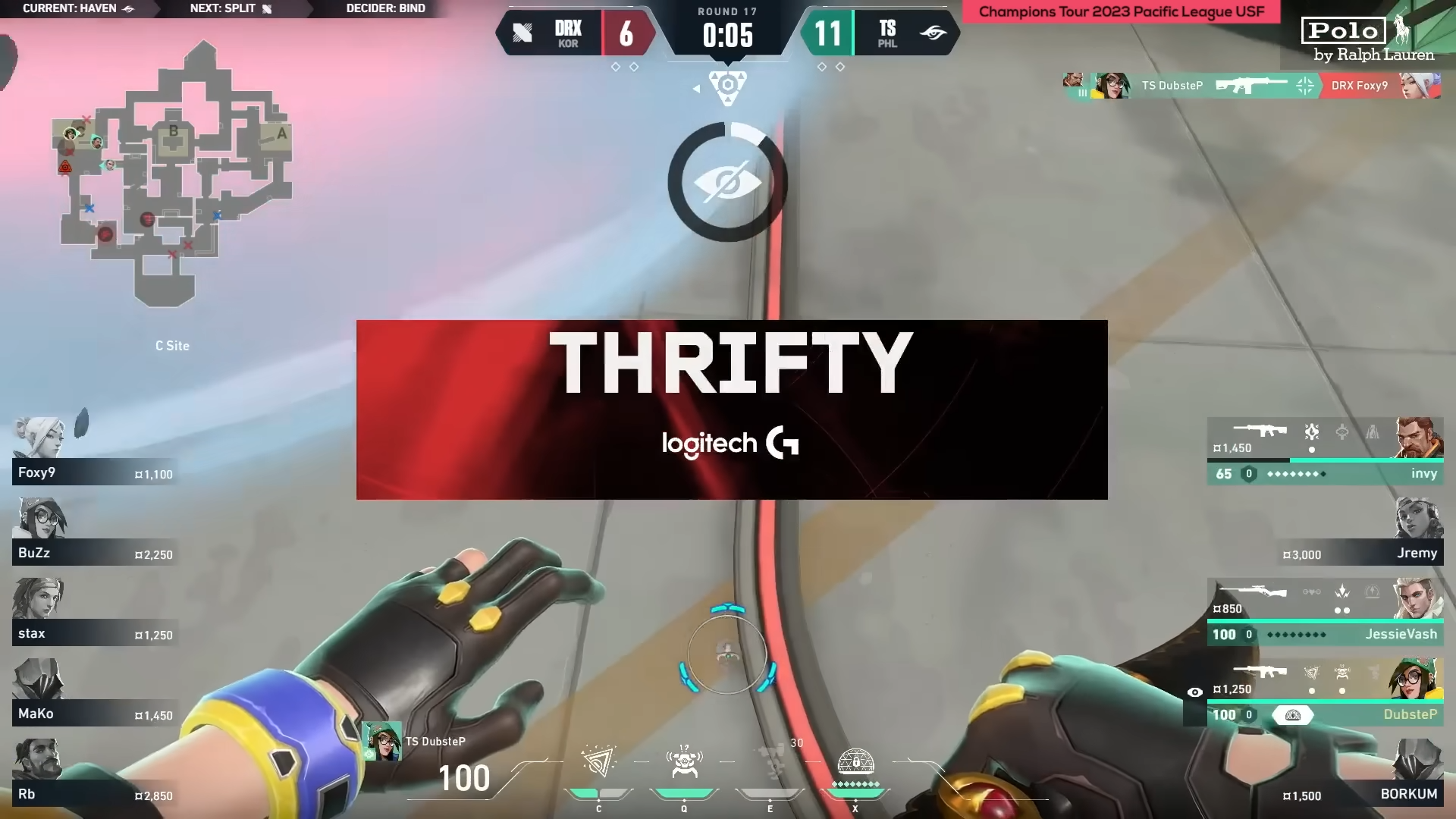 VALORANT: Team Secret scores a thrifty round against DRX in VCT Pacific League 2023