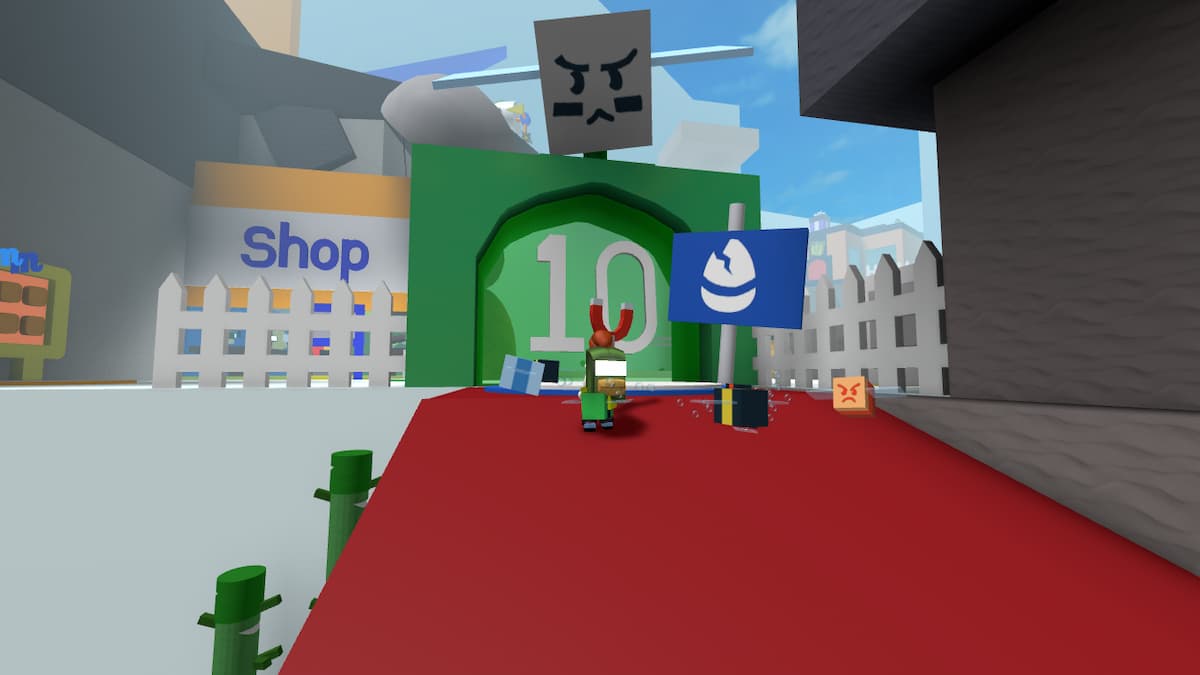 The gate of 10 Bees in Bee Swarm Simulator.