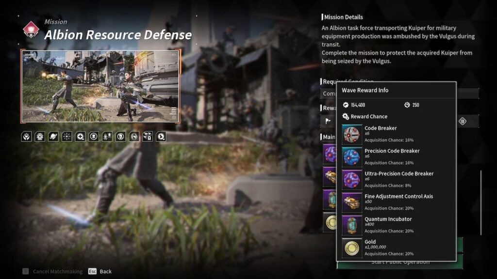 Albion Resource Defense mission in The First Descendant