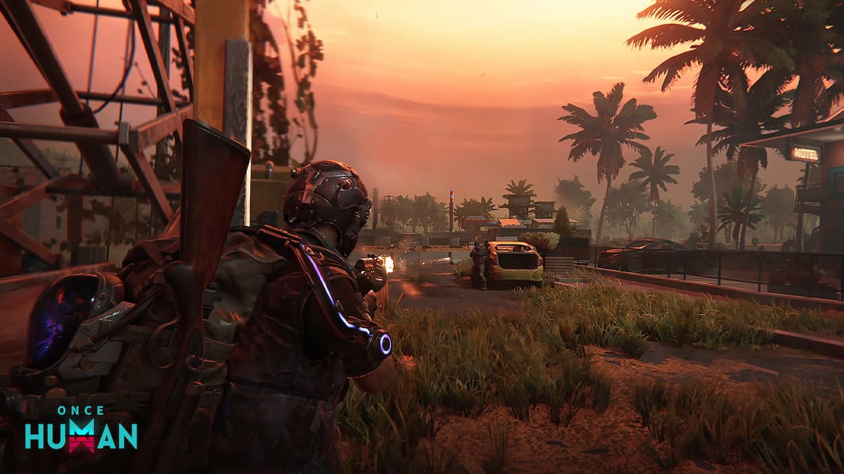 Picture showing a player fighting Deviants to find Electronic Parts in Once Human.