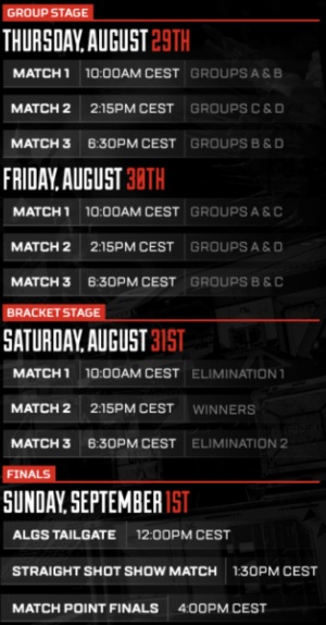 The Split 2 Playoffs schedule in Mannheim Germany